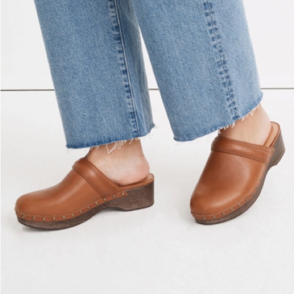 Madewell Brown Leather Clogs